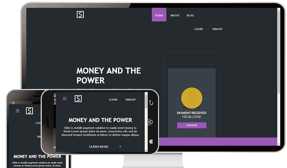 简洁版企业站blog自适应模板源码