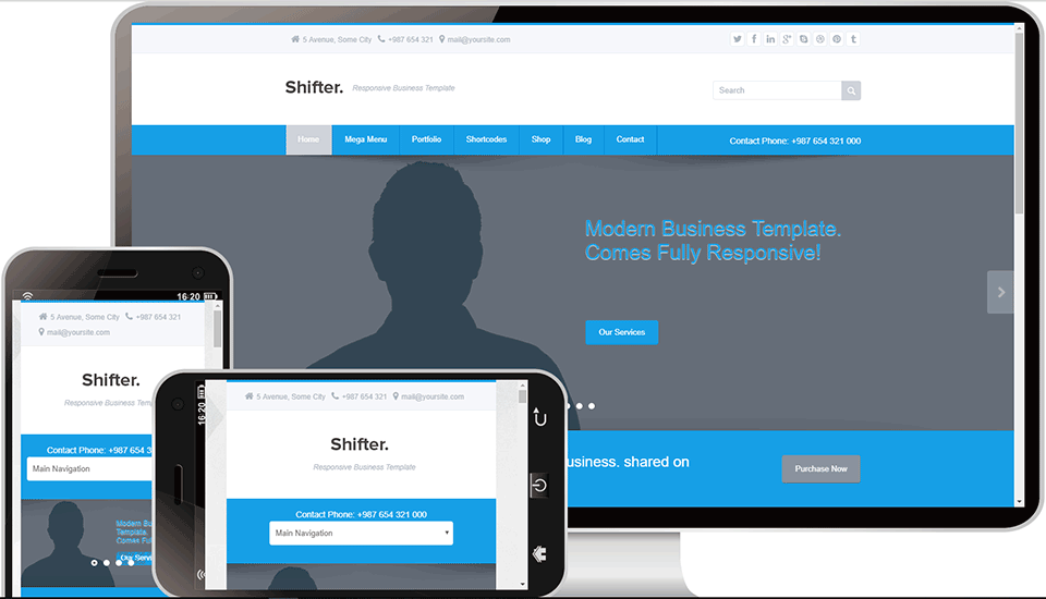一个超级简洁的html5自适应企业站模板