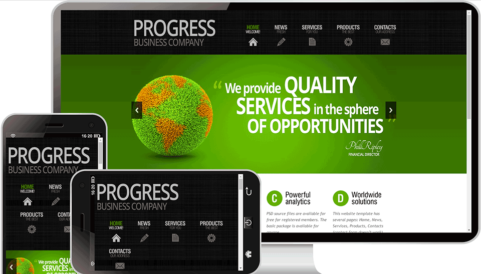 71设计服务类网站模板案例