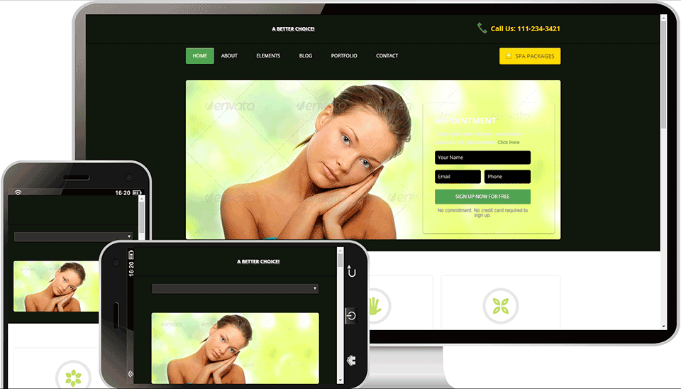 85美容美妆行业网站模板案例