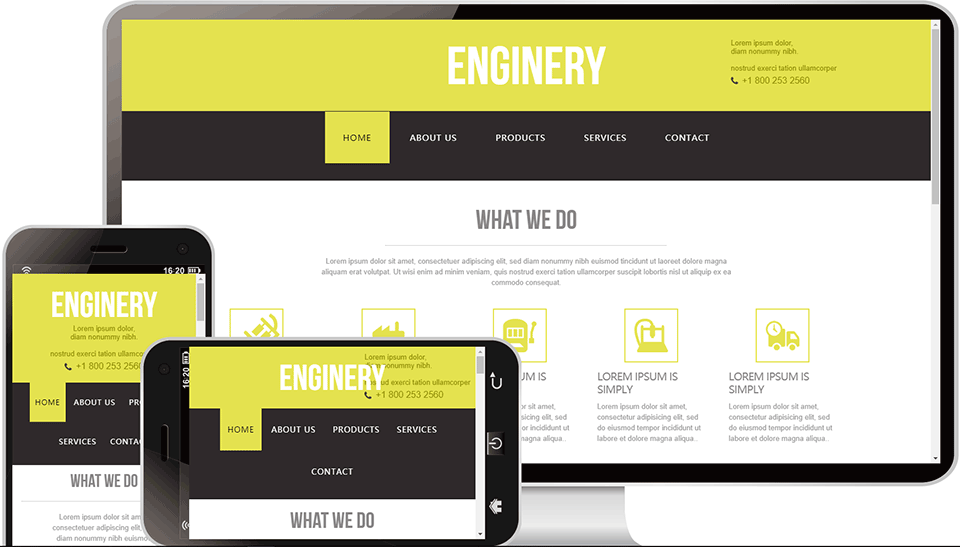 enginery黄色设计类企业站模板