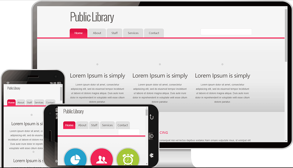 公共图书馆网站模板源码