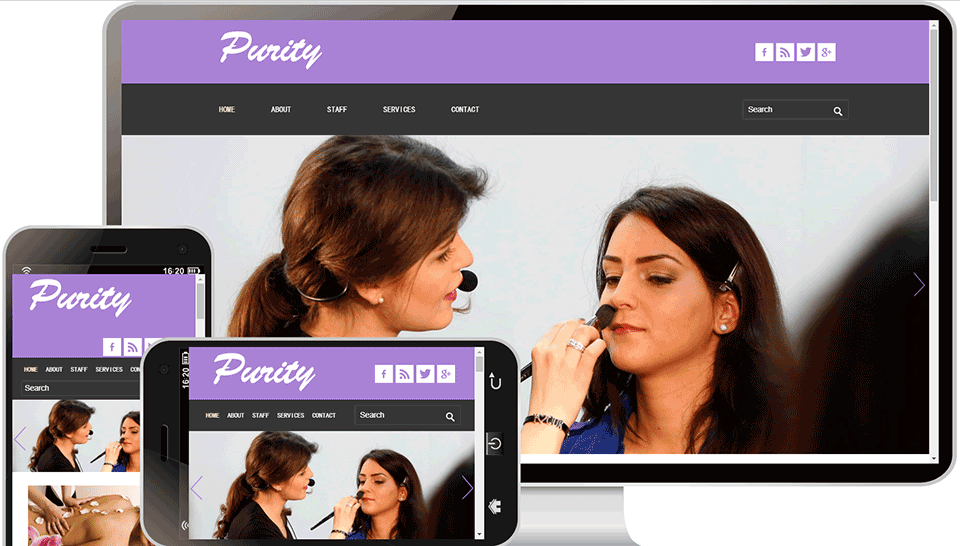 美容美妆展示类网站模板源码