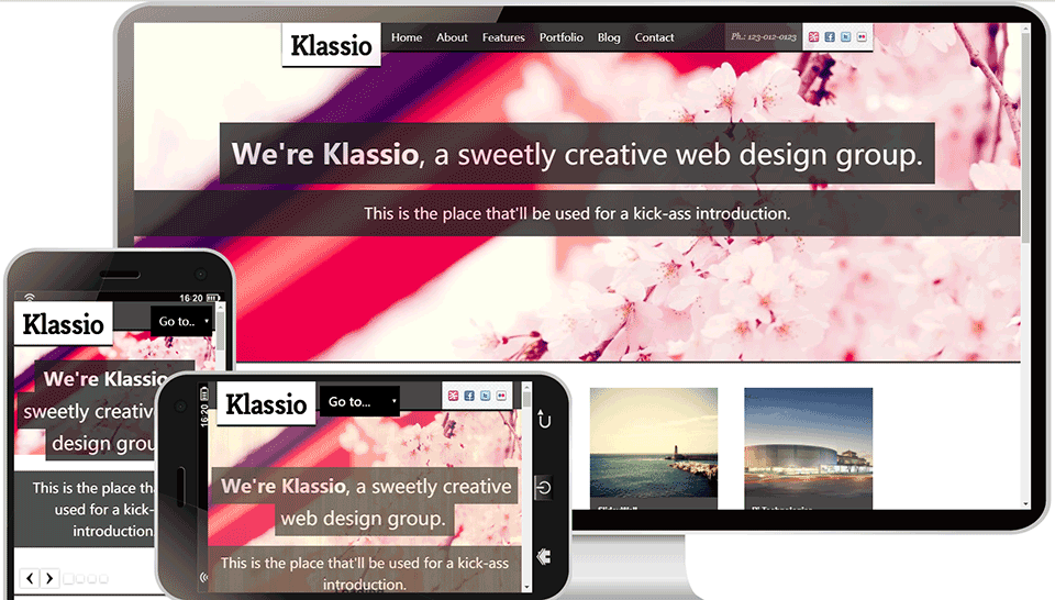 植物景观展示自适应网站模板