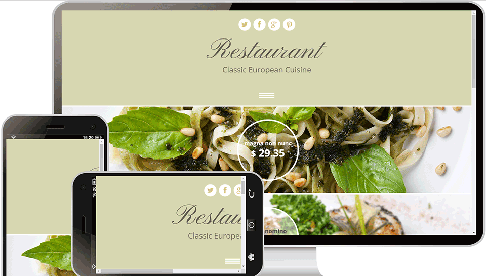  食品美食制作手机网站模板