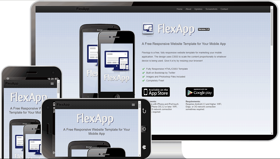 76flexapp下载页面模板自适应布局