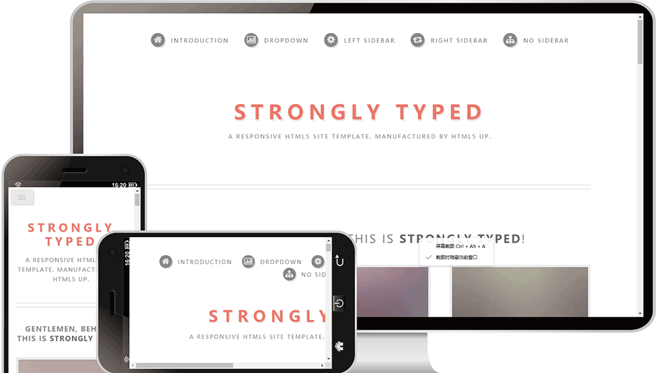 强力类型企业html5设计网站模板