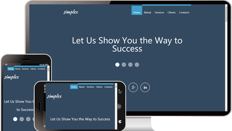 深绿色服务类网站模板案例