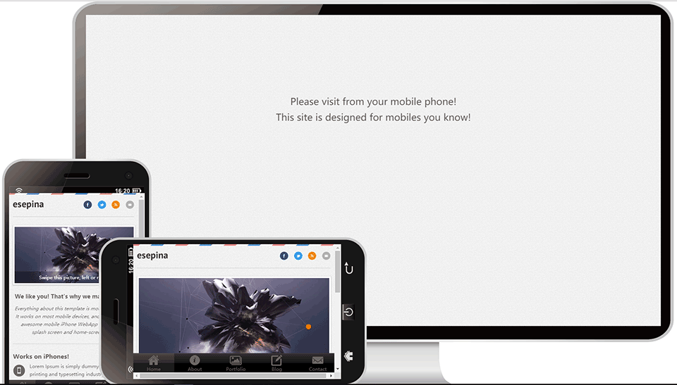 纯手机站htm5页面模板