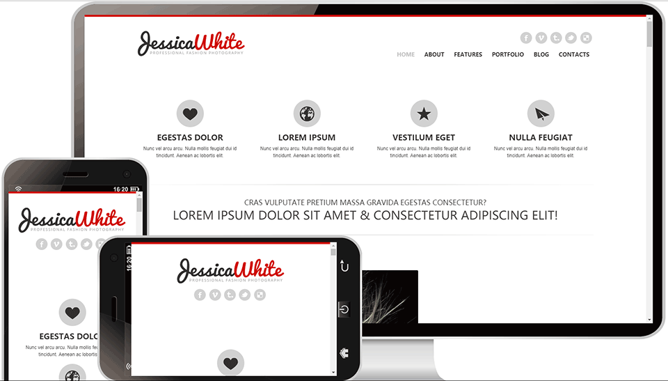 75白色主题简洁清新模板案例