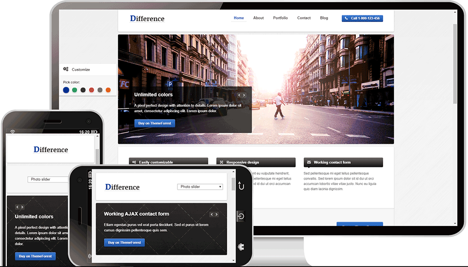 difference企业站html5自适应网站模板