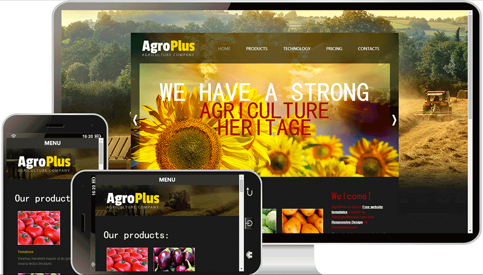 农业植物种植类网站模板案例