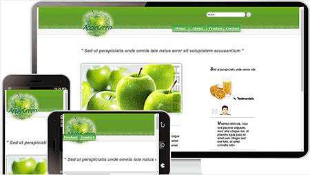 apple green 苹果绿色英文网站模板154
