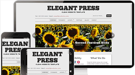  elegant press英文网站模板153