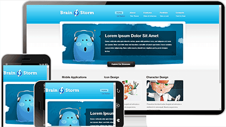  brain storm创意设计公司网站模板677
