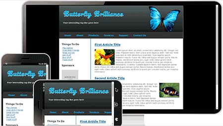 butterfly brilliance蝴蝶介绍网站模板314