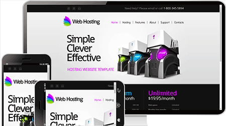 web hosting服务器运营商网站模板289