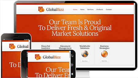 global bizz 高尔夫球团队网站模板249