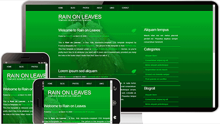  rain onleaves绿色树叶环保模板320