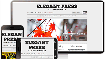 elegant press英文网站模板204	