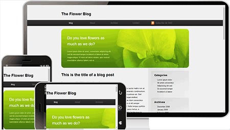  the flower blog黄色博客模板221