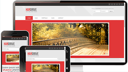  hardrive红色博客主题模板746