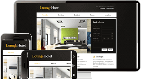 lounge hotel休闲酒店网站模板616