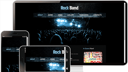 rock band摇滚乐队网站模板656	