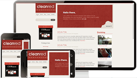  cleanred红色简洁模板270