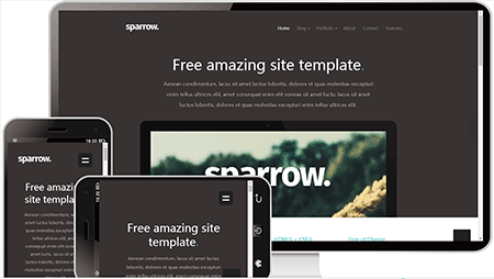  sparrow大自然环保主题模板721	