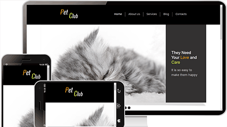  pet club关爱 俱乐部英文网站模板229