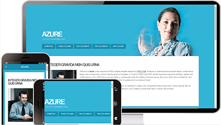 azure蔚蓝色背景主题模板815