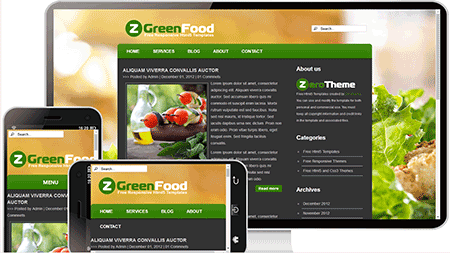  食物美食网站模板626