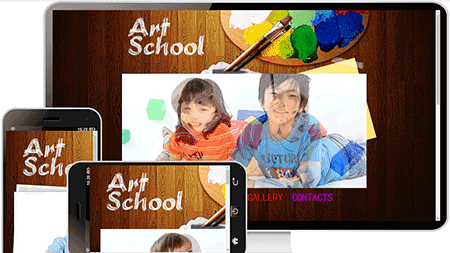 学校创意绘画网站模板1090	