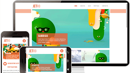 动画主题创意导航HTML自适应网站模板1064