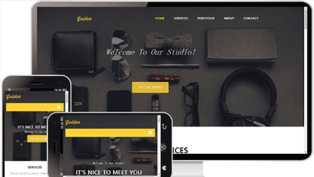  黑色商务风自适应大气模板1165