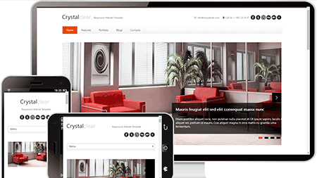  crystalclear房屋清洁网站模板1054
