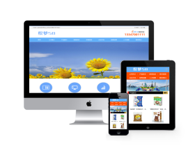 蓝色食品贸易类企业网站