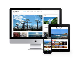 简洁自媒体博客主题模板（自适应设备）网站